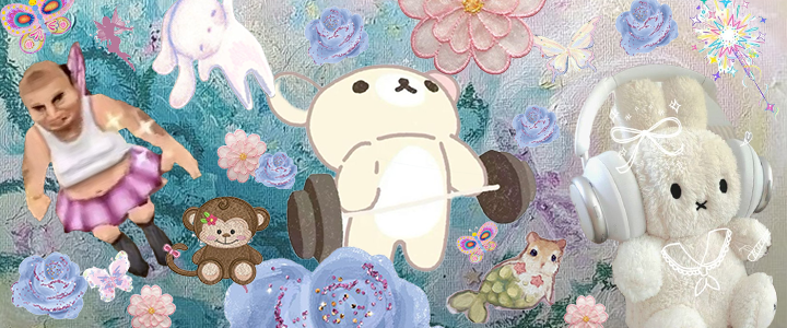 weighlifting bear and fairy man